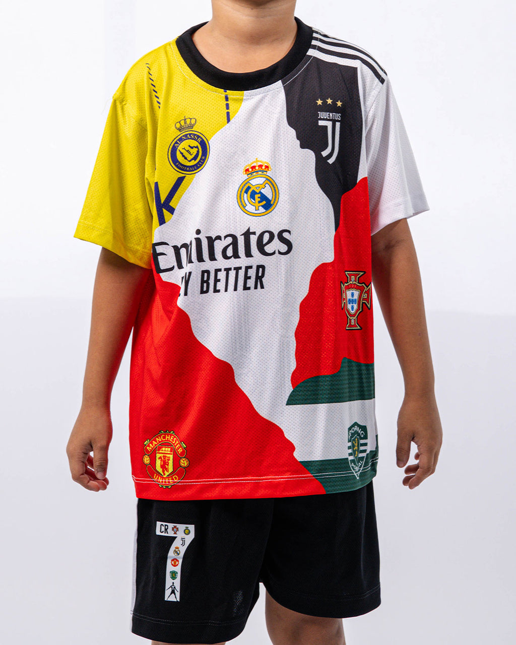 CONJUNTO TODOS LOS EQUIPOS DE CR7 NIÑO