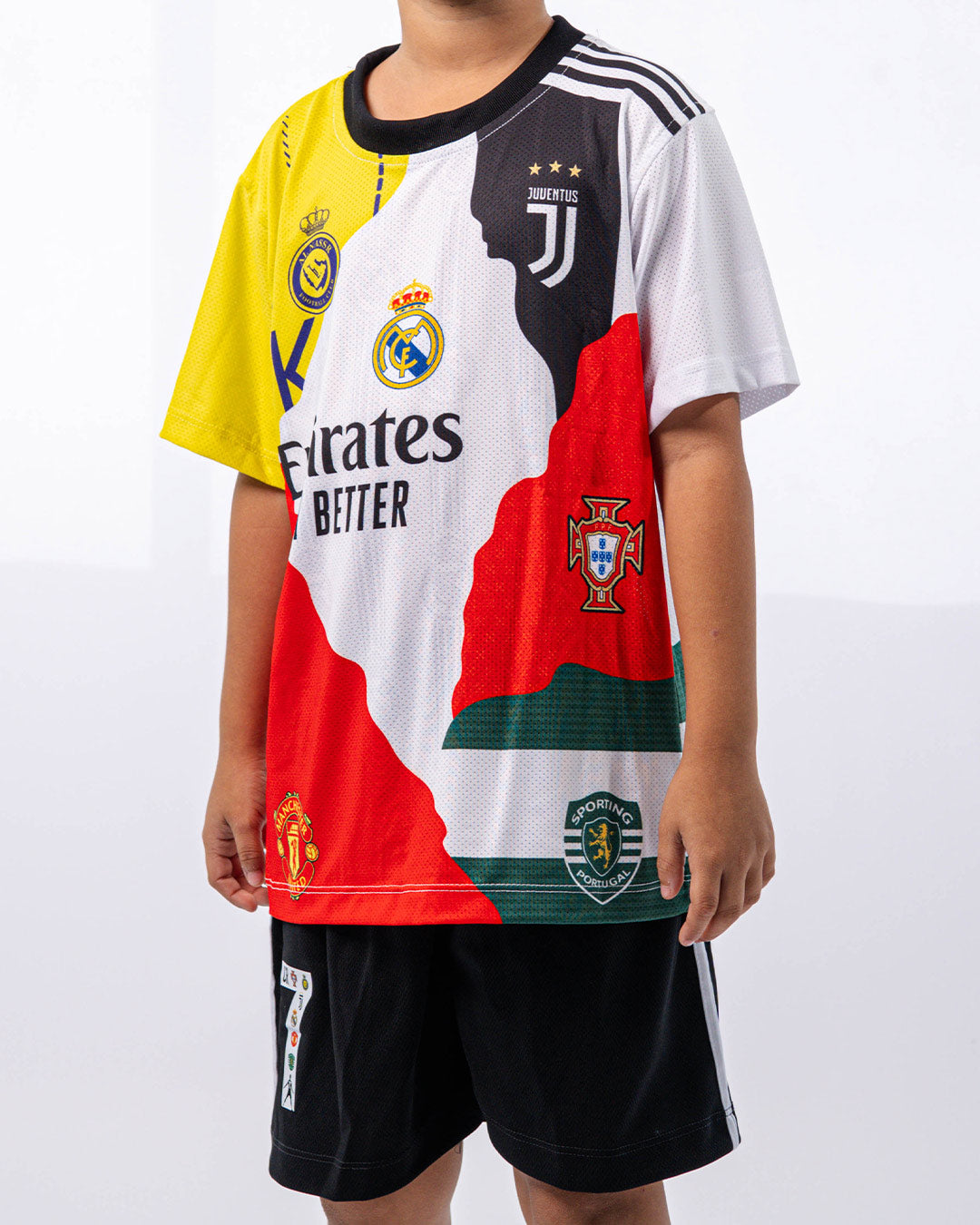 CONJUNTO TODOS LOS EQUIPOS DE CR7 NIÑO