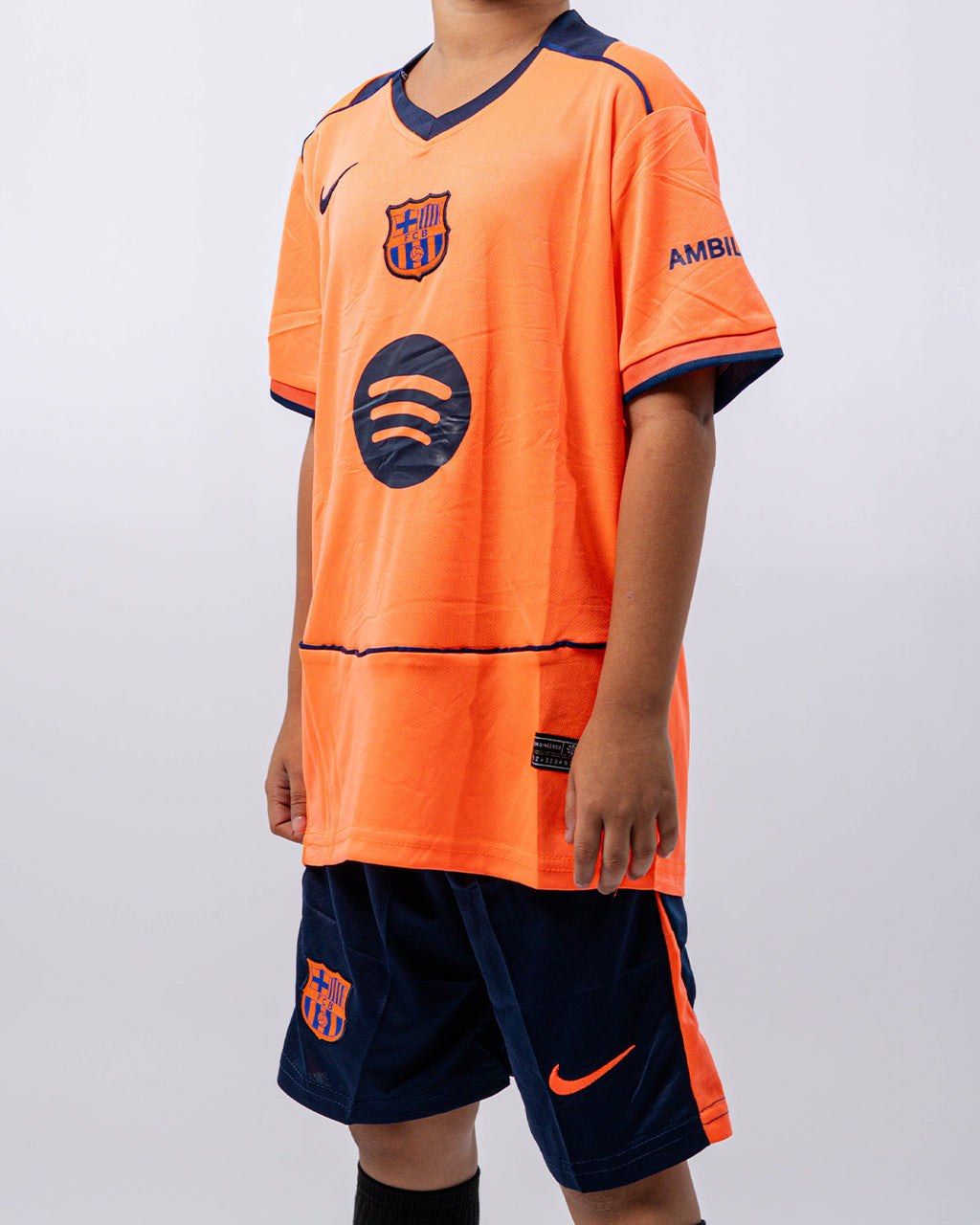 CONJUNTO FC BARCELONA NARANJA NIÑO
