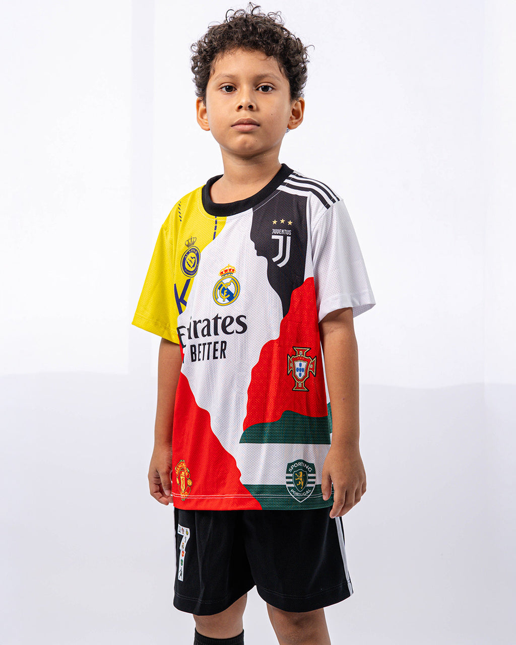 CONJUNTO TODOS LOS EQUIPOS DE CR7 NIÑO